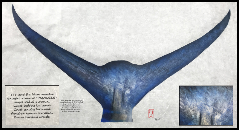 Blue Marlin Tail Fish Print